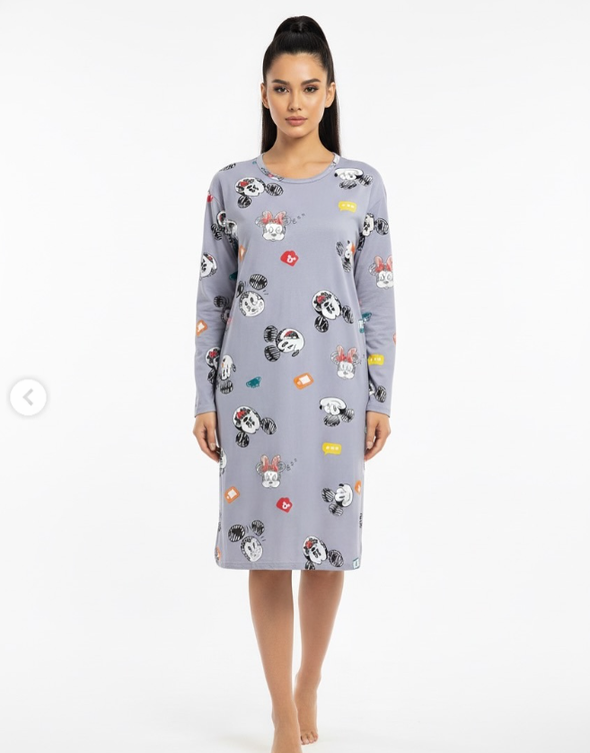 LOOPE Night Gown for Women | Full Sleeves Knee Length Nightgown Girls | Cotton Nighty Dress | Comfortable Maxi | Short Length | Stylish Sleepwear | Fancy Sleepwear ,Nightweartem Dimensions LxWxH 20 x 15 x 5 Centimeters,