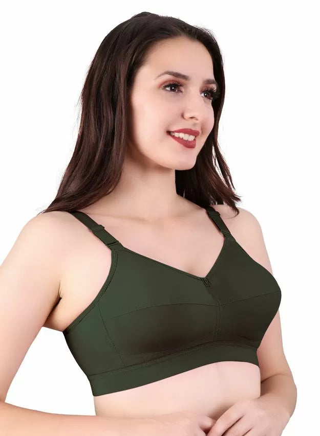 Loope CottonFit Plus Size bra Color OLIVEGREEN