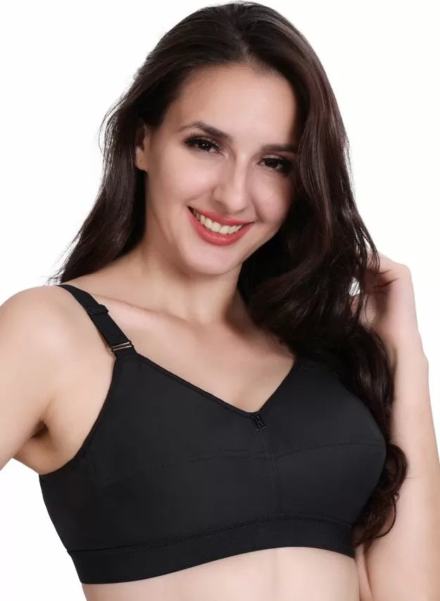 Riza CottonFit Plus Size Bra Color Black